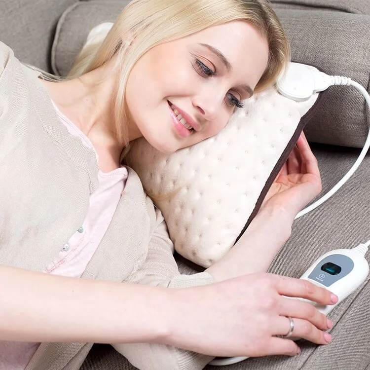 electric hot pillow heated throw pillow