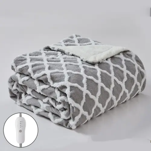 Cama de solteiro lavável elétrica sobre cobertor