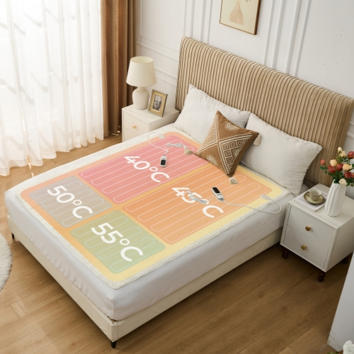 Cobertor elétrico de tamanho duplo de 4 zonas